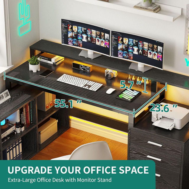 Nu-Deco L Shaped Office Desk MH24353