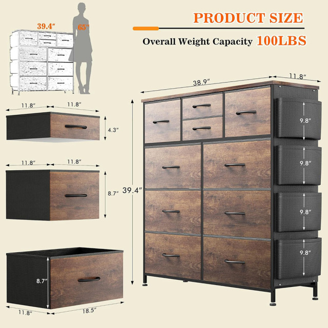 Nu-Deco Chest of Drawers MH24166