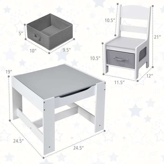 Nu-Deco Kids Table and Chairs MH24252