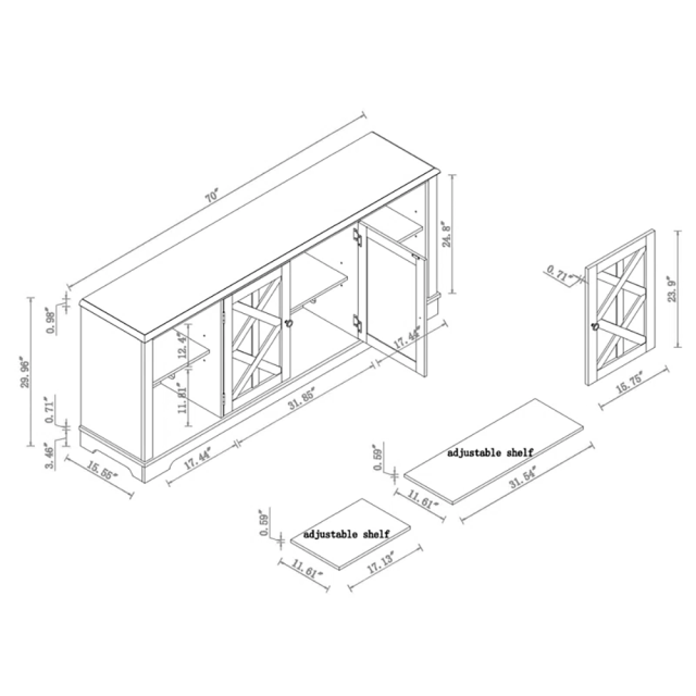 Nu-Deco TV Stand MH24676