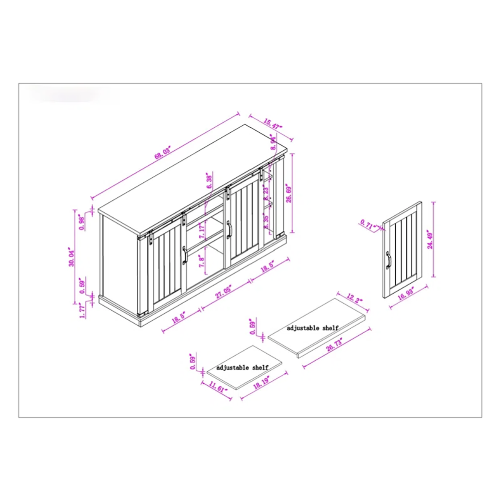 Nu-Deco TV Stand MH24686