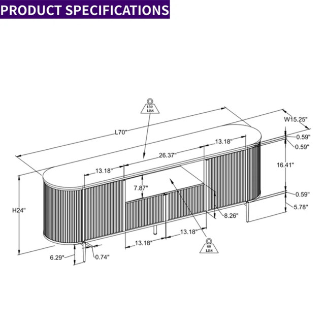 Nu-Deco TV Stand MH25023