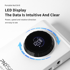 OEM New Arrival Nail Salon Equipment Rechargeable Liquid Crystal Display Portable Brushless Drill Machine 35000rpm