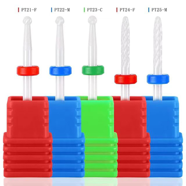 1pcs Ceramic Nail Drill Bit For Electric Drill Machine 3/32" Shank Milling Cutter Fast remove Acrylic or Hard Gel
