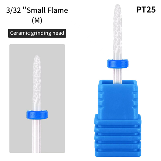 1pcs Ceramic Nail Drill Bit For Electric Drill Machine 3/32" Shank Milling Cutter Fast remove Acrylic or Hard Gel