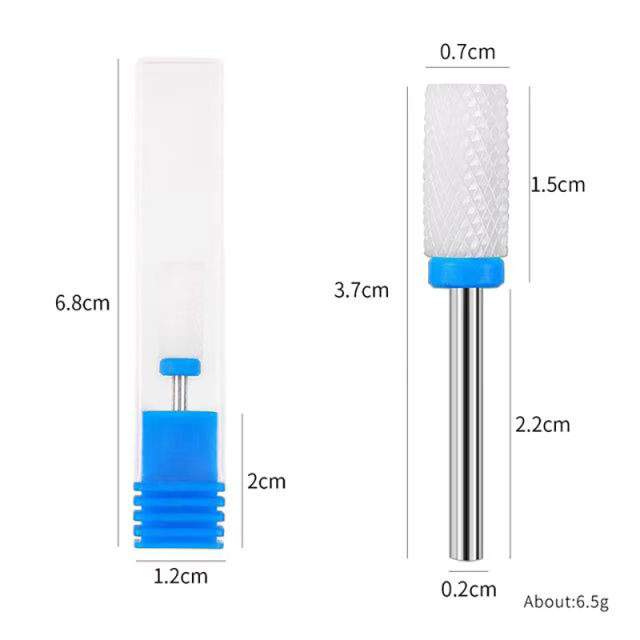 1pcs Ceramic Nail Drill Bit For Electric Drill Machine 3/32" Shank Milling Cutter Fast remove Acrylic or Hard Gel