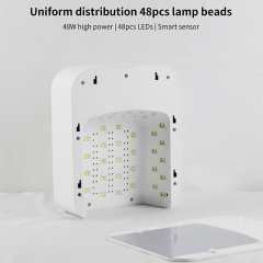 Factory Direct Sales LED Lamp For Nails 48W Large Space Infrared Induction Removable Mirror Plate Nail Lamp Professional