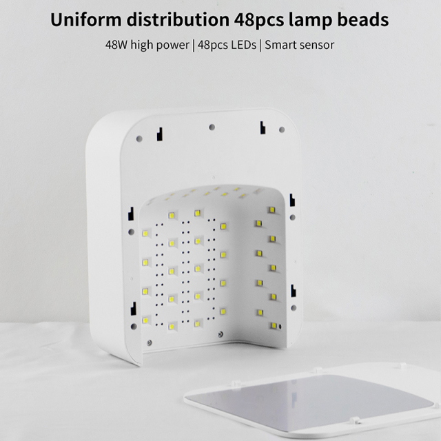 Factory Direct Sales LED Lamp For Nails 48W Large Space Infrared Induction Removable Mirror Plate Nail Lamp Professional