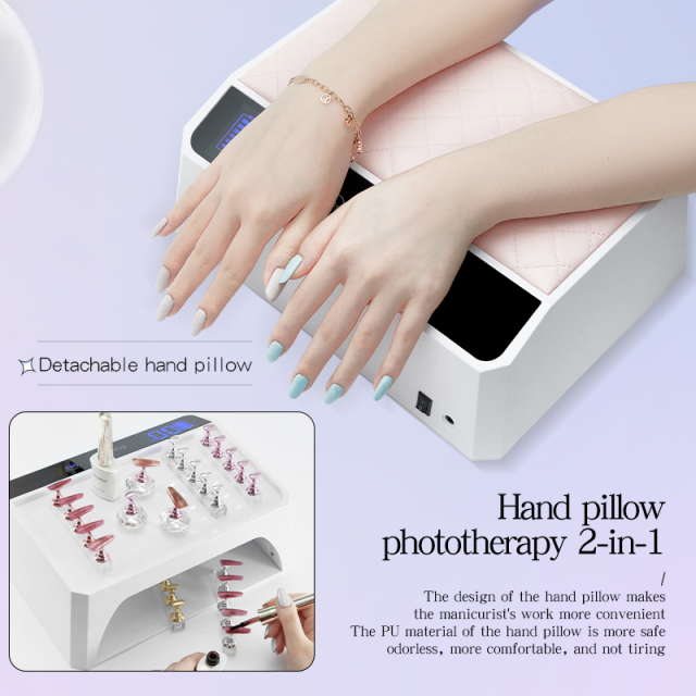 178W high power uv led nail lamp for two hands rechargeable with 28800mah battery hand pillow iv lamp for nails