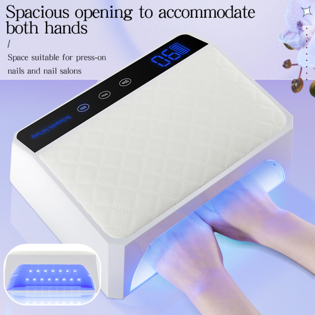 178W high power uv led nail lamp for two hands rechargeable with 28800mah battery hand pillow iv lamp for nails