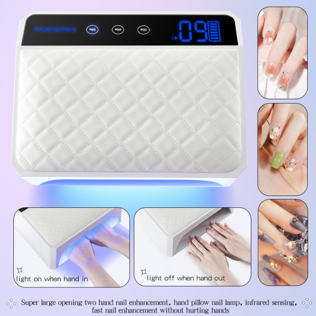 178W high power uv led nail lamp for two hands rechargeable with 28800mah battery hand pillow iv lamp for nails
