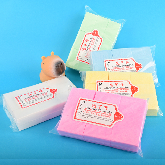 Nail Polish Remover Pads Custom Logo 400/600/630Pcs Lint Free Nail Wipes Nail Art Gel Polish Remover Cotton Pads Nail Wipe
