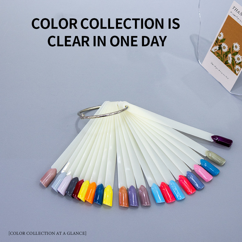 50 Tips ABS Ring Chart Nail Polish Showcase Swatches Nail Color Display Card Fot Nail DIY