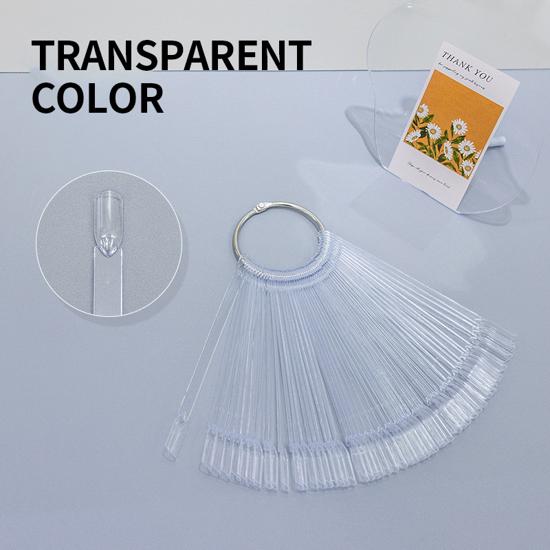 50 Tips ABS Ring Chart Nail Polish Showcase Swatches Nail Color Display Card Fot Nail DIY