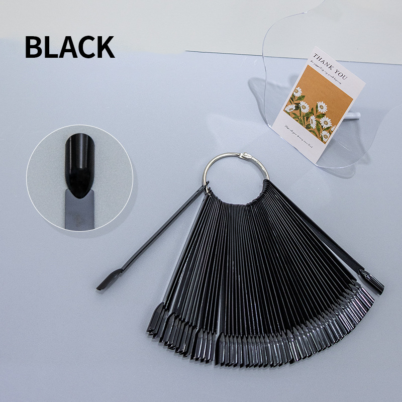 50 Tips ABS Ring Chart Nail Polish Showcase Swatches Nail Color Display Card Fot Nail DIY
