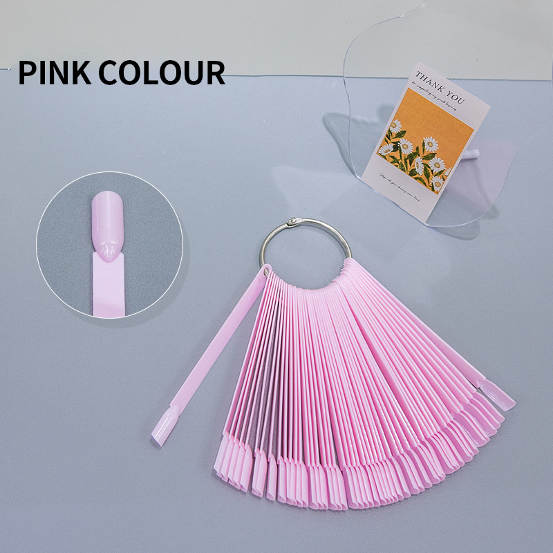 50 Tips ABS Ring Chart Nail Polish Showcase Swatches Nail Color Display Card Fot Nail DIY