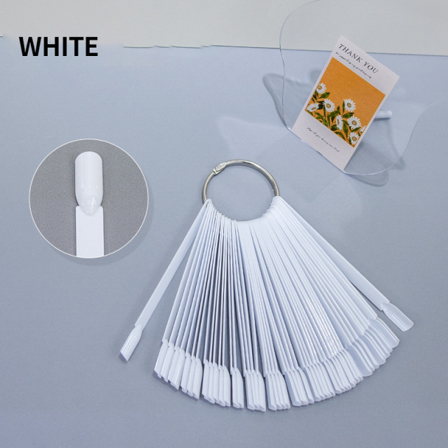 50 Tips ABS Ring Chart Nail Polish Showcase Swatches Nail Color Display Card Fot Nail DIY