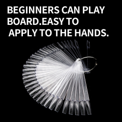 High Quality Ballerina 50pcs Nail Tips Nail Gel Polish Color Chart With Ring For Nail Display Book