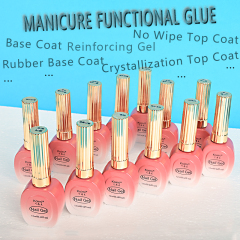 No Wipe UV Top Coat 2in1 top coat Long Lasting shine uv nail polish gel base coat wholes nail gel polish