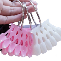 10 Pcs 5 Colors Nail Accessories Tool Pink Black Nail Contrast Card Plate Display Practice Nail Tips Color Display