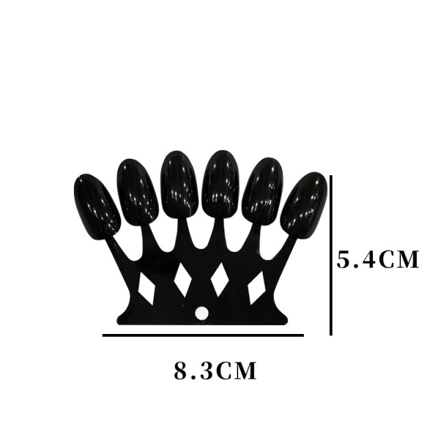 10 Pcs 5 Colors Nail Accessories Tool Pink Black Nail Contrast Card Plate Display Practice Nail Tips Color Display