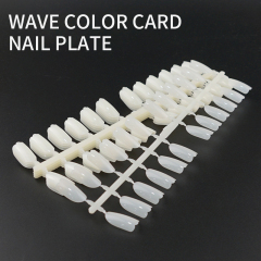 Manicure practice color card wavy nail polish color plate Manicure students practice nail color card to show fake nails.