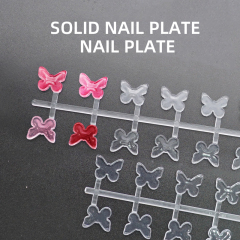 10Tips Transparent Natural Nail Polish Color Display Board Heart Water Shape Nail Desig Color Chart