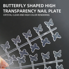 10Tips Transparent Natural Nail Polish Color Display Board Heart Water Shape Nail Desig Color Chart