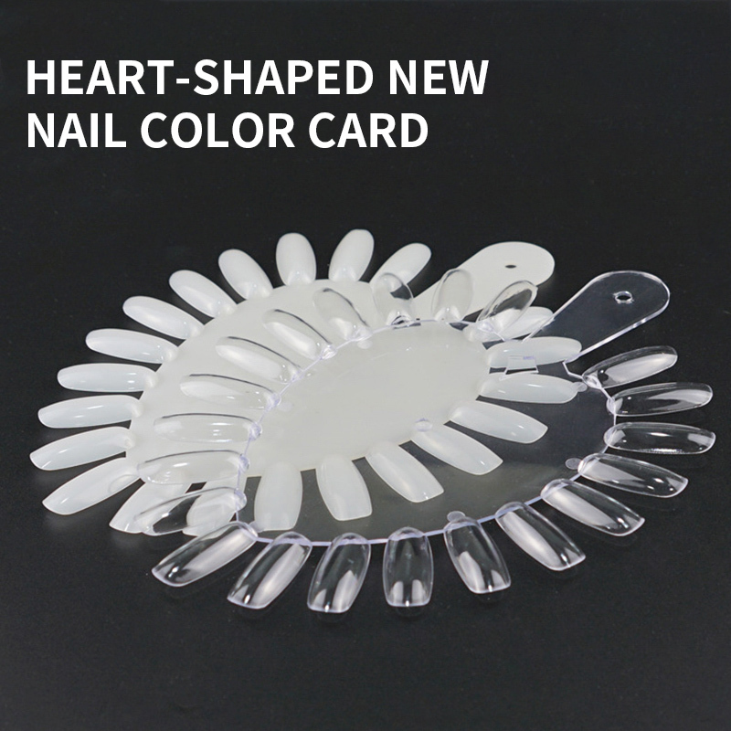 21tips False Nail Color Display with handle Nail Art Gel Polish Practice Board Manicure Tools