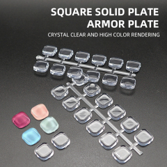 Manicure palette transparent mini bear peas love nail polish glue display palette flat solid color card