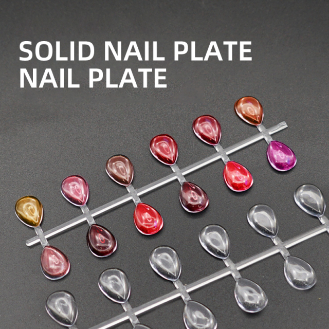 Nail solid printing transparent nail drop-shaped practice color card nail polish glue display board