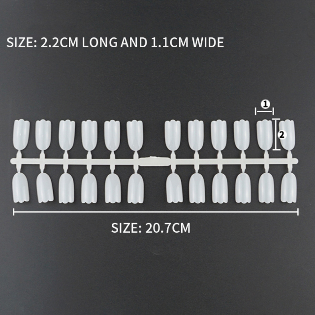 Manicure practice color card wavy nail polish color plate Manicure students practice nail color card to show fake nails.