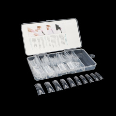 Factory Sales White Short Coffin Almond Square Shape Half-finished French Tips Fake Nails French Press on Tips