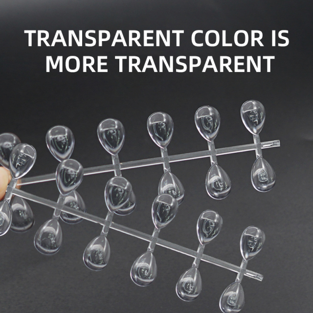 Nail solid printing transparent nail drop-shaped practice color card nail polish glue display board