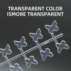 10Tips Transparent Natural Nail Polish Color Display Board Heart Water Shape Nail Desig Color Chart