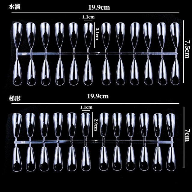 False Nail Tips Nature Clear Finger For Nail Art Display Acrylic Faux Ongles