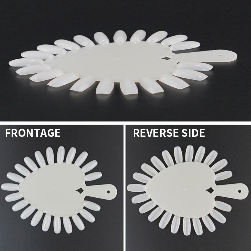 21tips False Nail Color Display with handle Nail Art Gel Polish Practice Board Manicure Tools