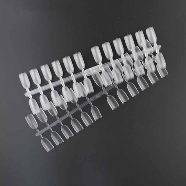 Manicure practice color card wavy nail polish color plate Manicure students practice nail color card to show fake nails.