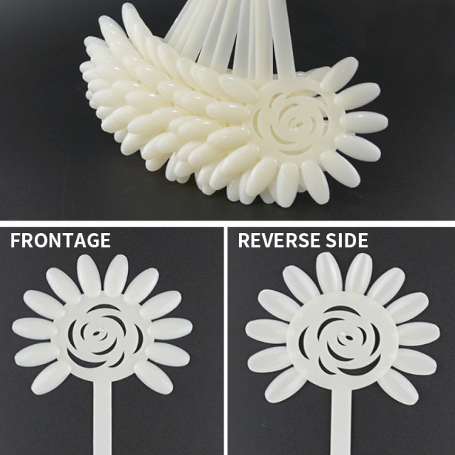 Nail Supplies Natural Clear Nail Polish Color Chart 120pcs Plastic Color Chart Sunflower False Nail Display Tips