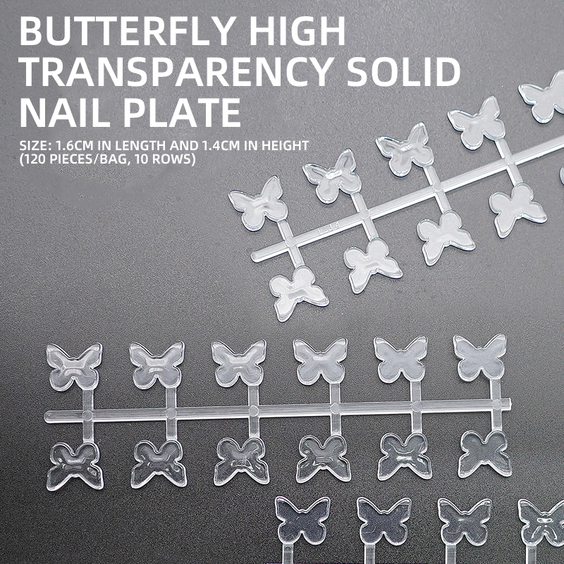 10Tips Transparent Natural Nail Polish Color Display Board Heart Water Shape Nail Desig Color Chart