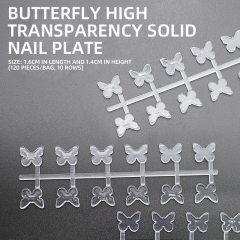 10Tips Transparent Natural Nail Polish Color Display Board Heart Water Shape Nail Desig Color Chart