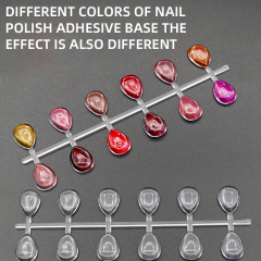 Nail solid printing transparent nail drop-shaped practice color card nail polish glue display board