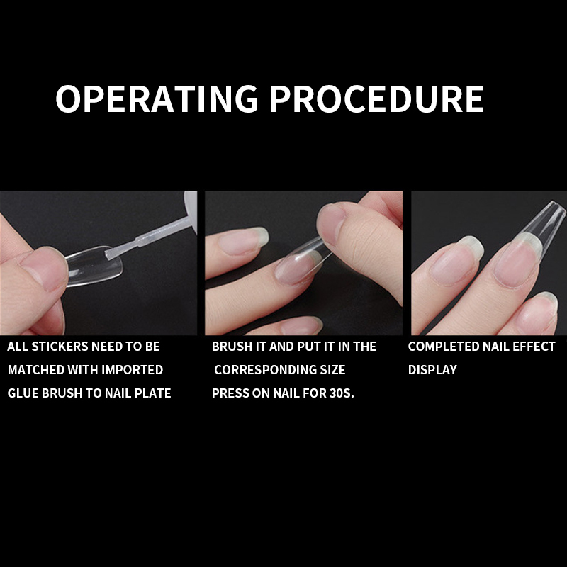 Factory Sales White Short Coffin Almond Square Shape Half-finished French Tips Fake Nails French Press on Tips