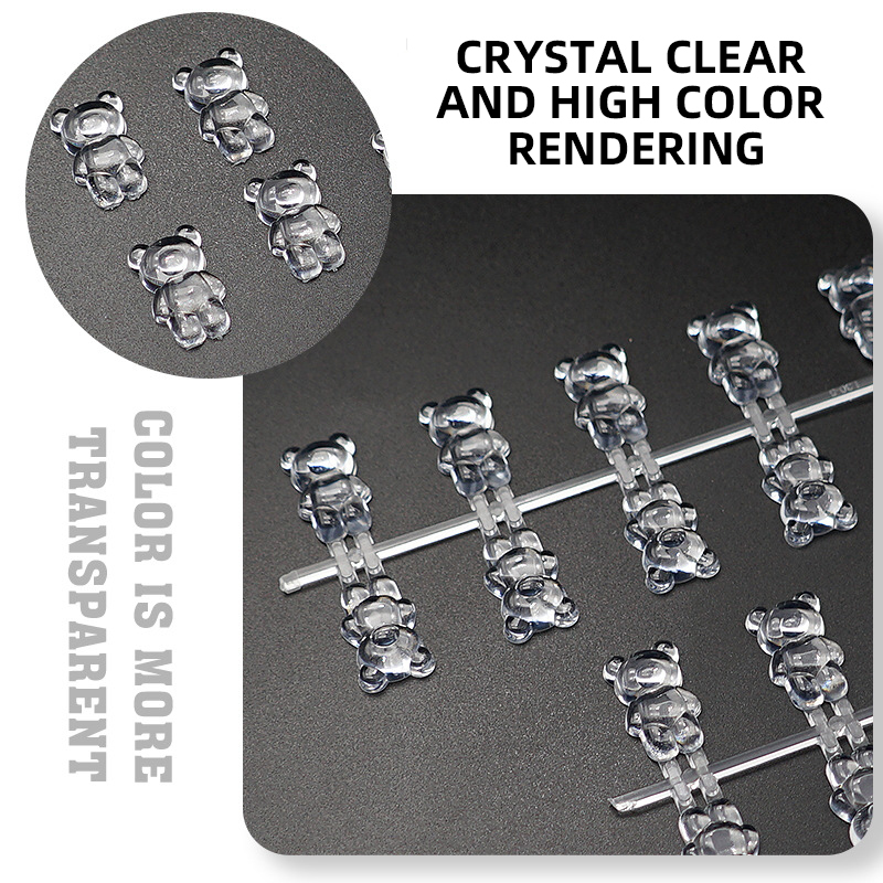 140pcs/set 3D Bear Nail Artificial Tips Display Card Nail Art Polish Swatch Practice Color Chart