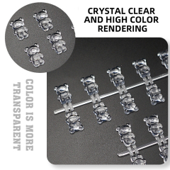 140pcs/set 3D Bear Nail Artificial Tips Display Card Nail Art Polish Swatch Practice Color Chart