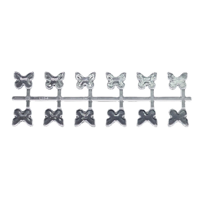 10Tips Transparent Natural Nail Polish Color Display Board Heart Water Shape Nail Desig Color Chart