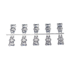 140pcs/set 3D Bear Nail Artificial Tips Display Card Nail Art Polish Swatch Practice Color Chart