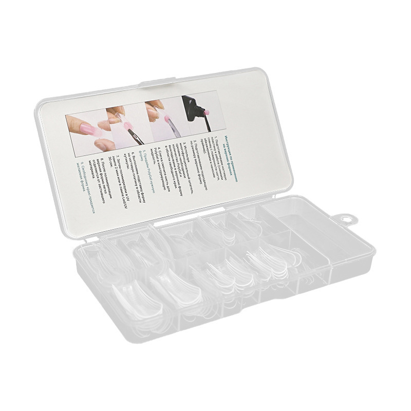 Factory Sales White Short Coffin Almond Square Shape Half-finished French Tips Fake Nails French Press on Tips
