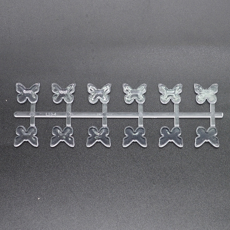 10Tips Transparent Natural Nail Polish Color Display Board Heart Water Shape Nail Desig Color Chart