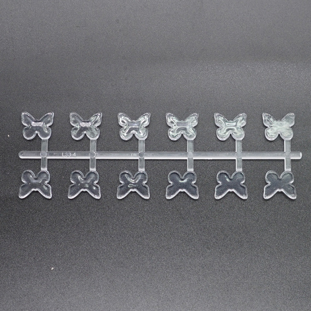 10Tips Transparent Natural Nail Polish Color Display Board Heart Water Shape Nail Desig Color Chart